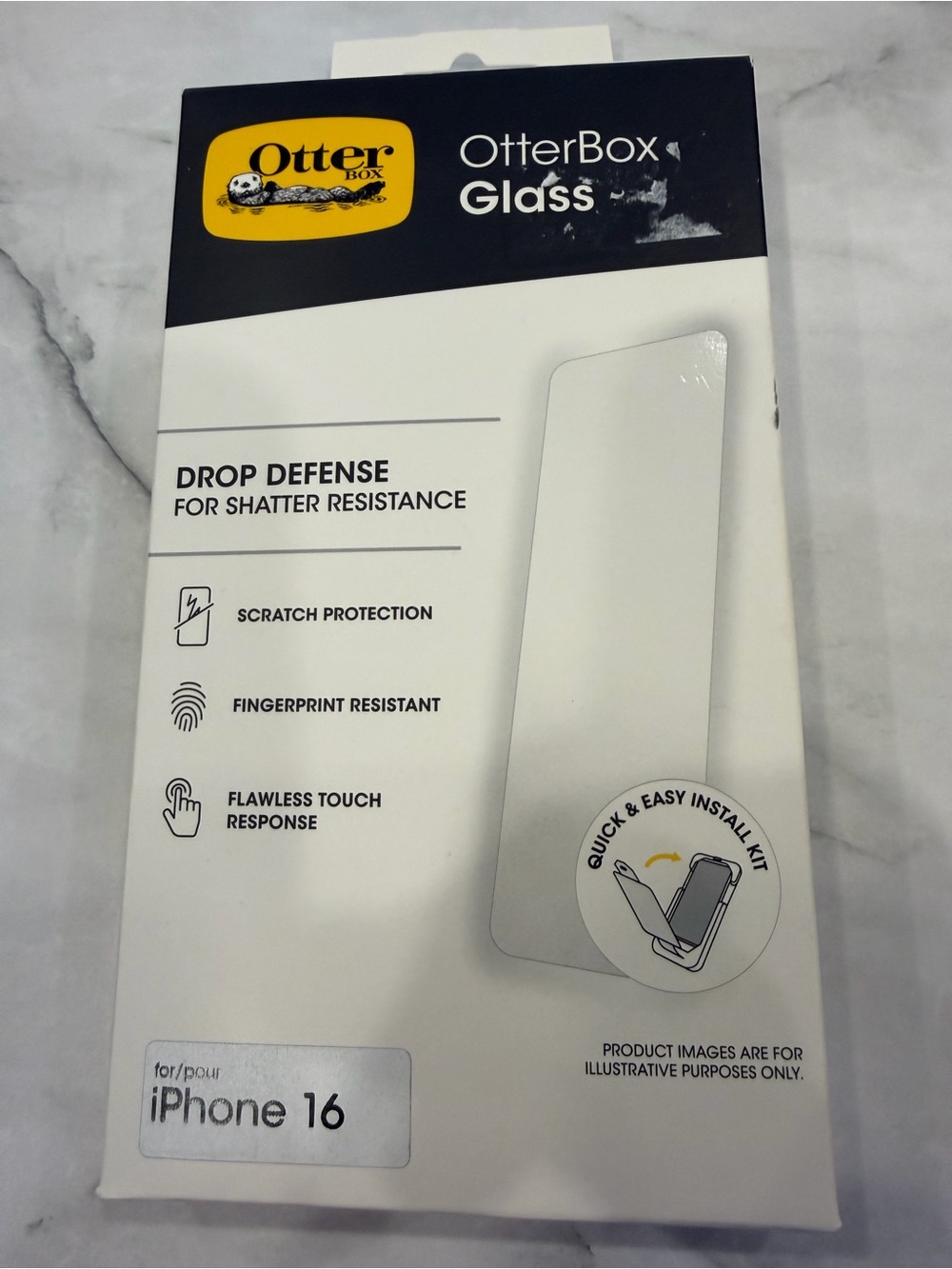 OtterBox Glass Screen Protector — Clear/White Packaging